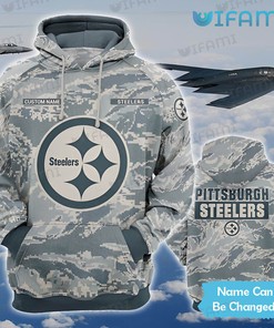 Steelers Army Hoodie 3D Custom Name Logo Pittsburgh Steelers Gift