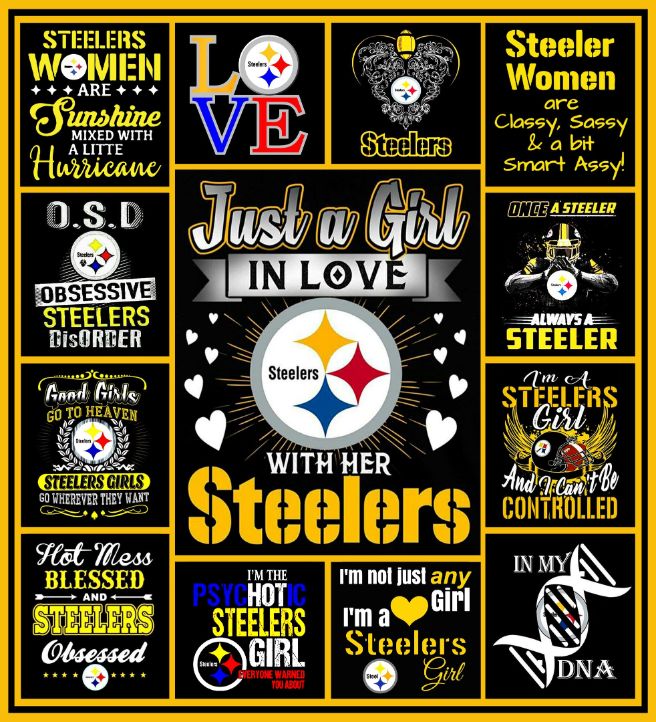 Steelers Girl Quilt Blanket Bedding Set for Home Décor