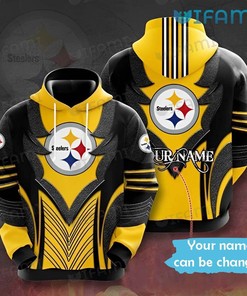 Steelers Hoodie 3D Custom Name Logo Pittsburgh Steelers Gift
