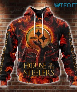 Steelers Hoodie 3D Dragon House Of The Steelers Pittsburgh Steelers Gift