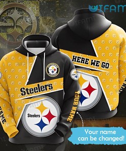 Steelers Sideline Hoodie 3D Here We Go Custom Pittsburgh Steelers Gift