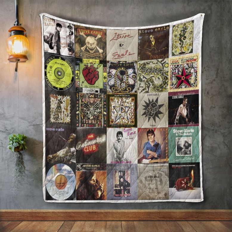 Steve Earle Album Covers Quilt Blanket Bedding Set