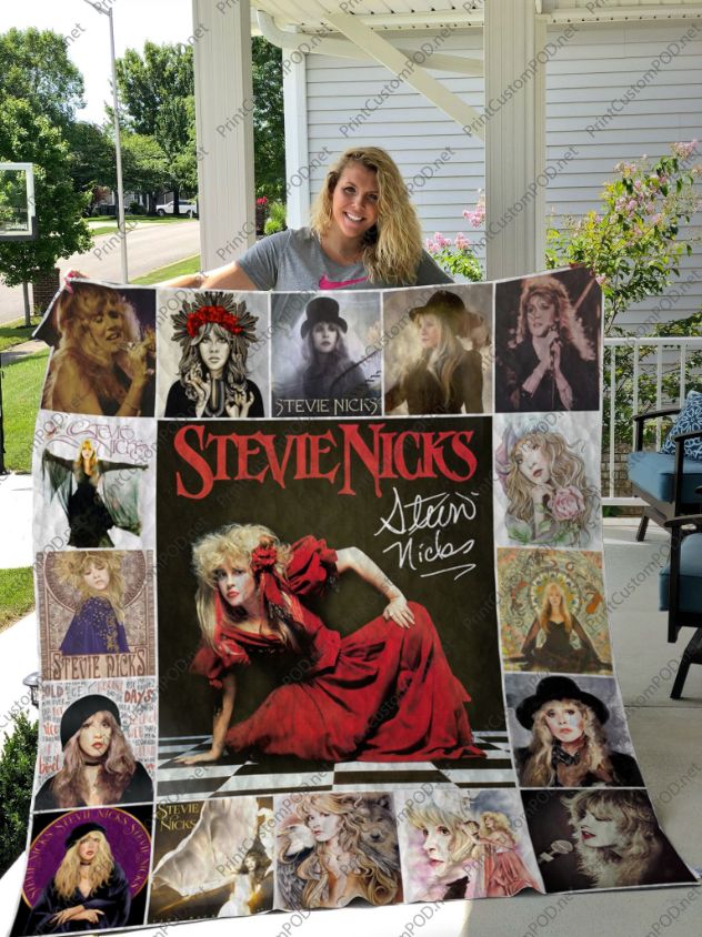 Stevie Nicks Signed Retro Quilt Blanket Bedding Set