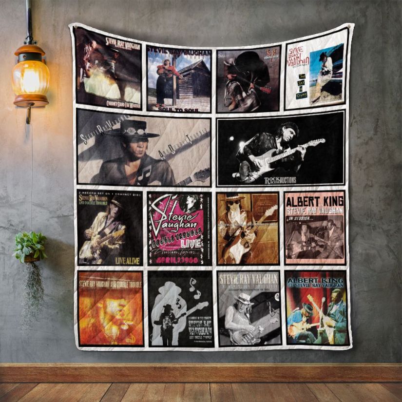 Stevie Ray Vaughan Album Covers Quilt Blanket Bedding Set