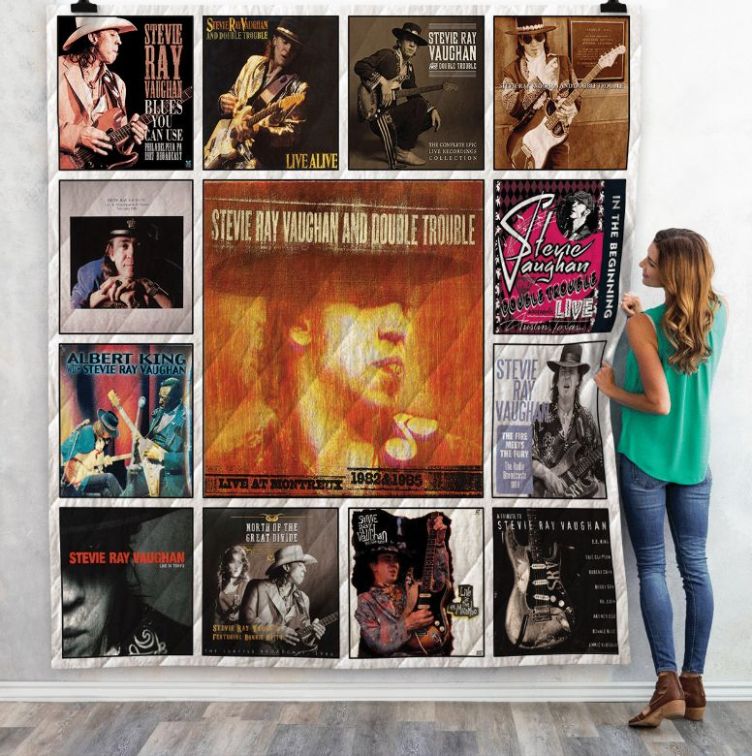 Stevie Ray Vaughan Live Albums Quilt Blanket Bedding Set For Fans