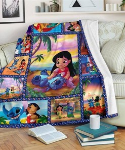 Stitch And Lilo Best Friends Sherpa Fleece Blanket Gifts for Family, for Couple