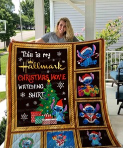 Stitch Christmas Quilt Blanket Bedding Set for Home Décor