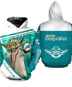 Stocktee Miami Dolphins Yoda Hoodie Limited Edition All Over Print