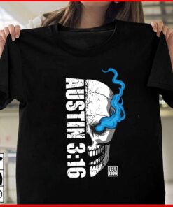 Stone Cold Steve Austin Kotr 1996 Half Skull T-Shirt