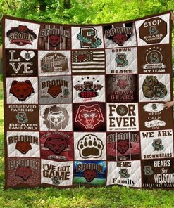 Stop Bears Country Ncaa Brown Bears Collection Collected Quilt Blanket Bedding Set