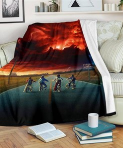 Stranger Things Amazing Sherpa Fleece Blanket Gifts for Family, for Couple