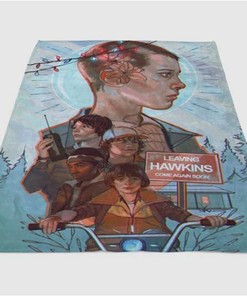 Stranger Things Leaving Hawkins Sherpa Fleece Blanket Gifts for Family, for Couple