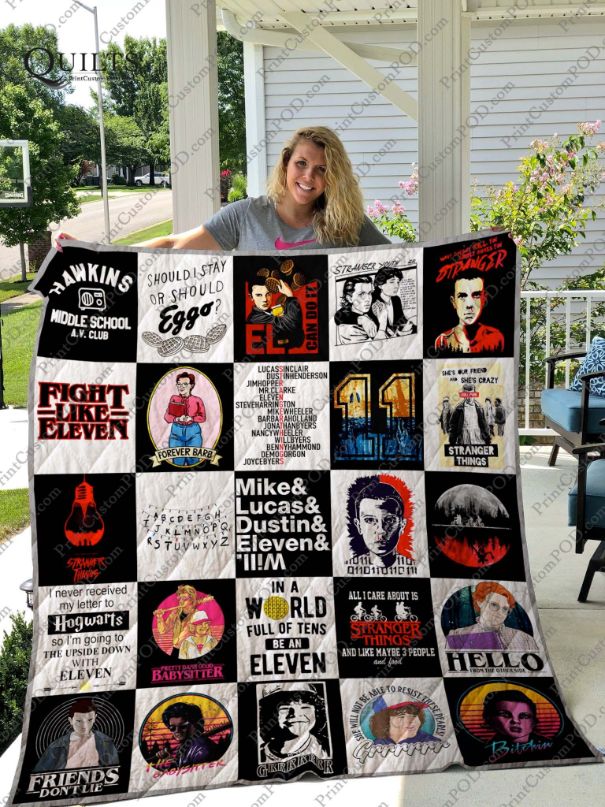 Stranger Things Quilt Blanket Bedding Set For Fans