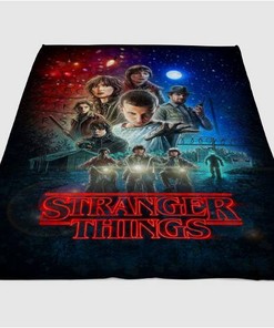 Stranger Things Sherpa Fleece Blanket Gifts for Family, for Couple