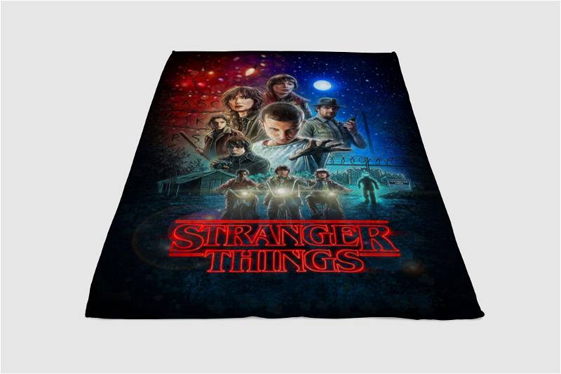 Stranger Things Sherpa Fleece Blanket Gifts for Family, for Couple