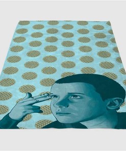 Stranger Things Wallpaper Eleven Sherpa Fleece Blanket Gifts for Family, for Couple