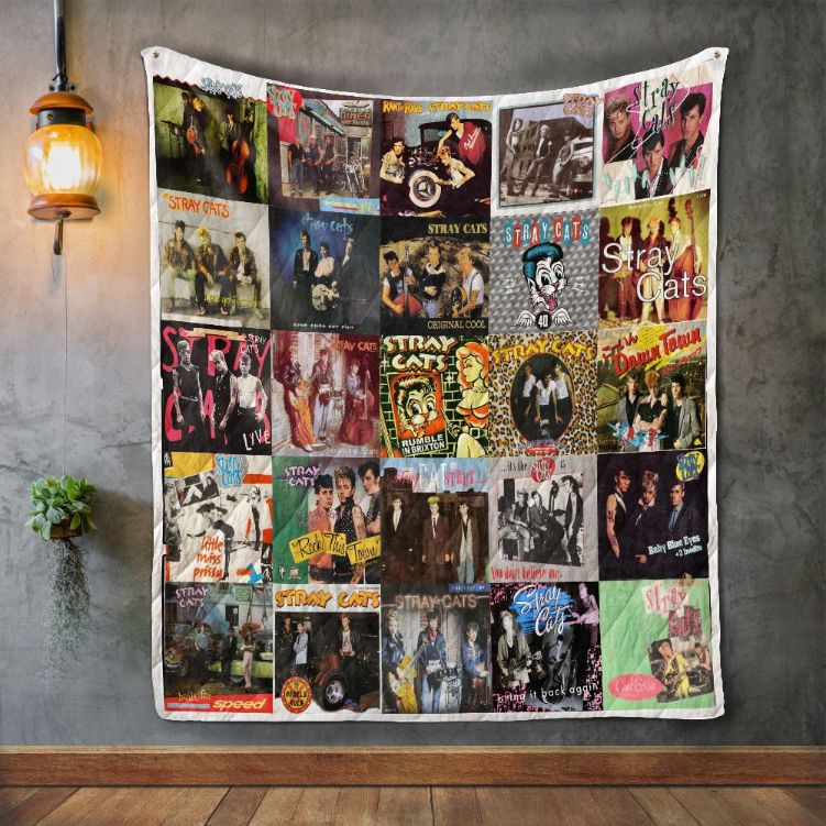 Stray Cats Album Covers Quilt Blanket Bedding Set