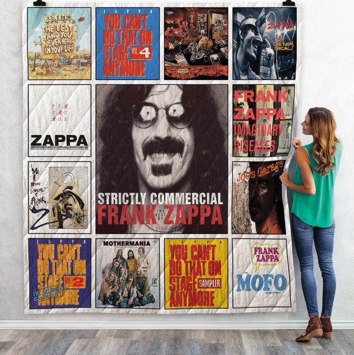 Strictly Commercial Frank Zappa Albums Collection Quilt Blanket Bedding Set