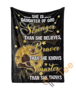 Stronger Braver Smarter Black Woman Sherpa Fleece Blanket Gifts for Family, for Couple
