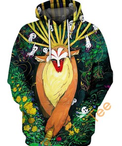 Studio Ghibli Deer God Hoodie 3D
