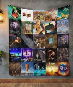 Styx 2 Album Covers Quilt Blanket Bedding Set for Home Décor
