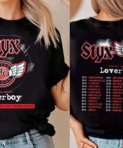 Styx Tour 2022 Reo Speed Wagon Loverboy Band Shirt