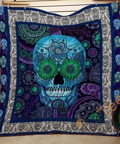 Sugar Skull 3 Quilt Blanket Bedding Set