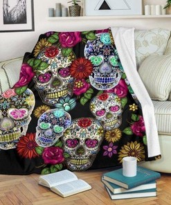 Sugar Skull Premium Quilt Blanket Bedding Set for Home Décor
