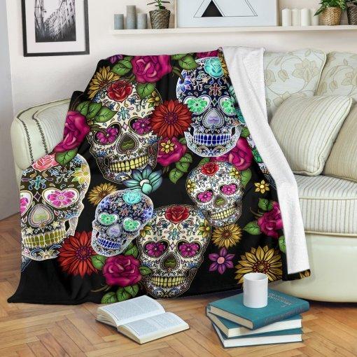 Sugar Skull Premium Quilt Blanket Bedding Set for Home Décor