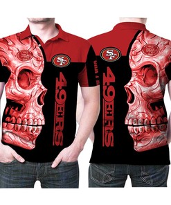 Sugar Skull San Francisco 49ers Nfl Flower Pattern 3D All Over Print Polo Shirt