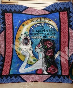 Sugar Skull To Infinity And Beyond Forever Quilt Blanket Bedding Set Perfect Gifts For Skull Lover
