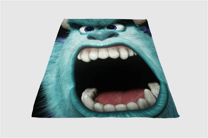 Sully Monsters Inc Scary Sherpa Fleece Blanket Gifts for Family, for Couple