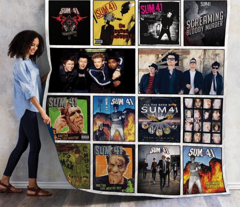 Sum 41 Albums Quilt Blanket Bedding Set for Home Décor