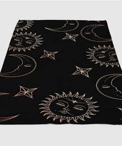 Sun And Moon Sherpa Fleece Blanket Gifts for Family, for Couple