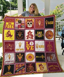 Sun Devils Collected Ncaa Arizona State Quilt Blanket Bedding Set