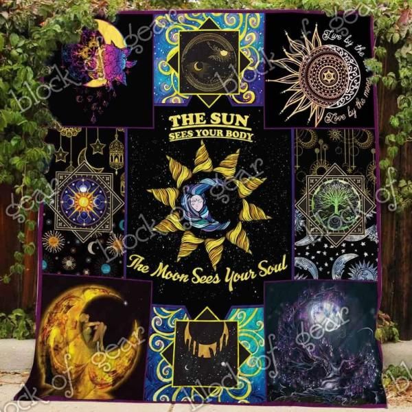 Sun Moon And Thousand Stars The Sun Sees Your Body Quilt Blanket Bedding Set Perfect Gifts For Sun And Moon Lover