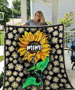 Sunflower Blessed To Be Called Mimi Quilt Blanket Bedding Set Great Customized Blanket Gifts For Birthday Christmas Thanksgiving