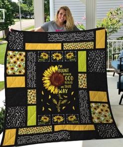 Sunflower Girl Quilt Blanket Great Customized Gifts For Birthday Christmas Thanksgiving Perfect Gifts For Sunflower Lover