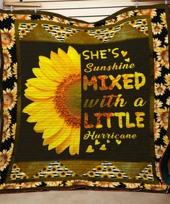 Sunflower She's Sunshine Mixed Quilt Blanket Bedding Set Perfect Gifts For Sunflower Lover