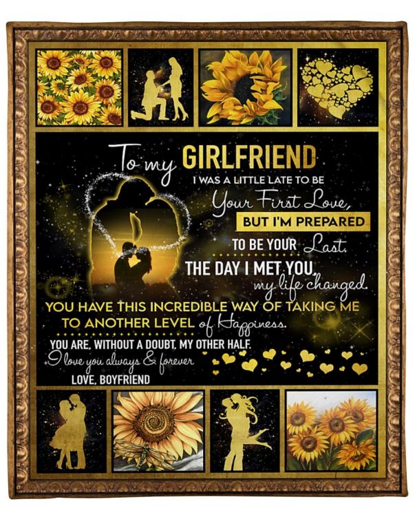 Sunflower To My Girlfriend I Love You Blanket For Girlfriend Birthday69