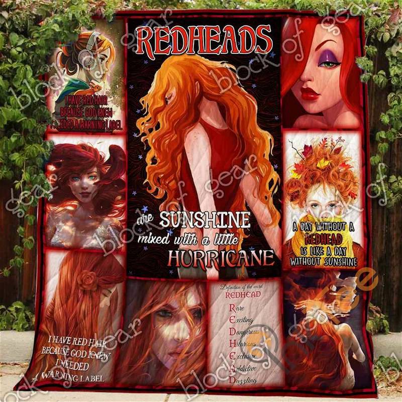 Sunshine Mixed With A Little Hurricane Redheads Quilt Blanket Bedding Set