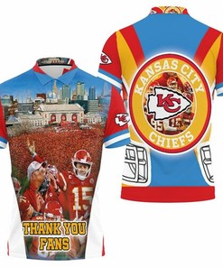 Super Bowl 2021 Kansas City Chiefs Afc West Division Thank You Fans 3D All Over Print Polo Shirt