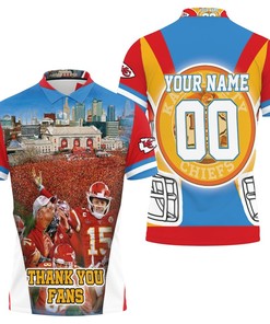 Super Bowl 2021 Kansas City Chiefs Afc West Division Thank You Fans Personalized 3D All Over Print Polo Shirt