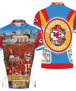 Super Bowl 2021 Kansas City Chiefs Afc West Division Thank You Fans Polo Shirt All Over Print Shirt 3d T-shirt
