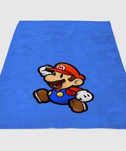 Super Mario Run Sherpa Fleece Blanket Gifts for Family, for Couple