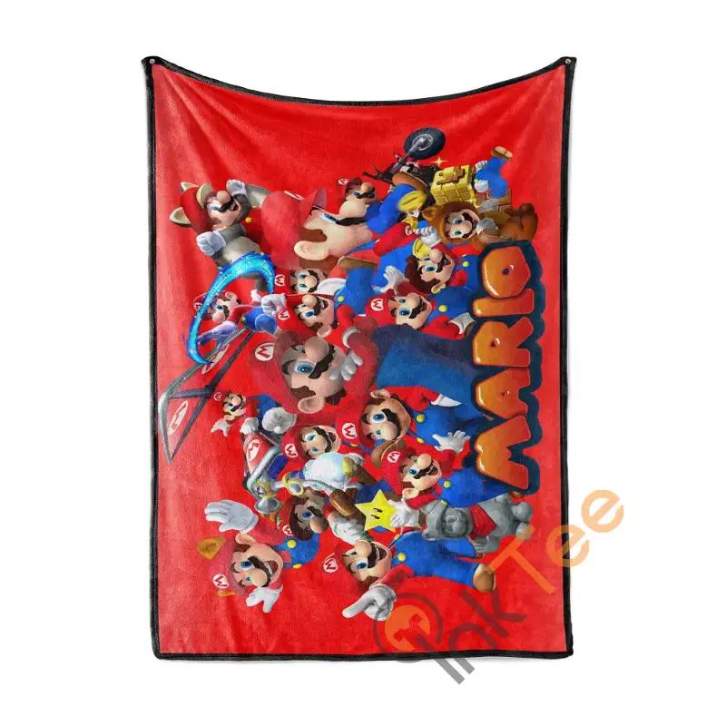 Super Mario Sherpa Fleece Blanket Gifts for Family, for Couple