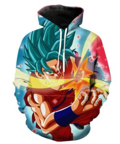Super Saiyan Blue Kaioken Goku Dragon Ball Super Apparel Hoodie 3D