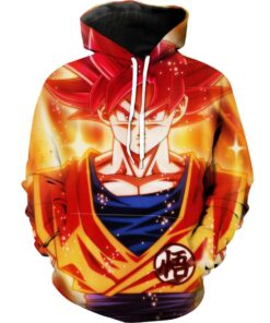 Super Saiyan God Goku Dragon Ball Super All Over Print Hoodie 3D