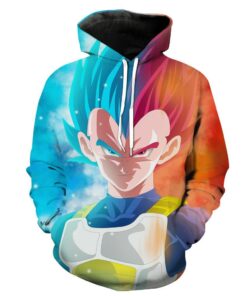 Super Saiyan Red And Blue Vegeta Dragon Ball Supers Hoodie 3D