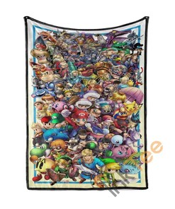 Super Smash Bros. Ultimate Sherpa Fleece Blanket Gifts for Family, for Couple
